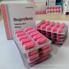 Comprimés d&#39;ibuprofène de haute qualité 800mg